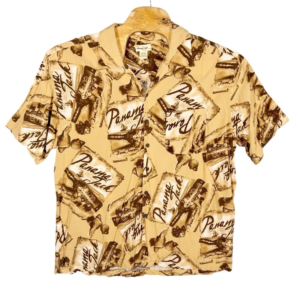 Panama Jack Rum 100% Rayon Hawaiian Shirt Mens XXL AOP Resortwear Beach Vacation - Picture 2 of 9